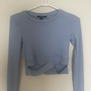 Light Blue Cropped Top